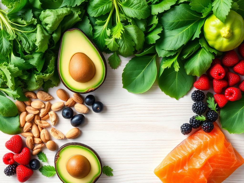 Healthy food assortment